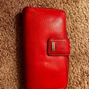 Fossil Red Leather Wallet